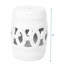 10.5" x 17" Glazed Ceramic Drum Stool - Indoor/Outdoor Side Table - Accent Garden Stool
