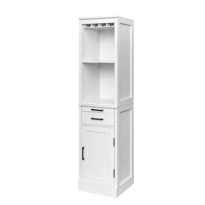 Brown Walnut Modular Storage Cabinet For Hallway - Maximize Space Utilization White Dining With , Spacious Storage, Drawer Essentials, Display Wine & Decor In Office