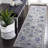 Blue / Silver / Oriental Area Rug-989463349