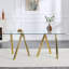 Table de salle à manger en verre trempé avec pieds robustes en métal-390643804-390643806