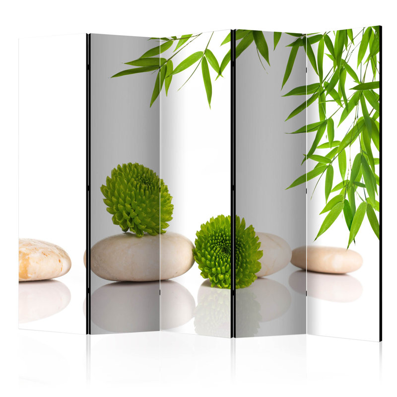Makou 172cm H Solid Wood Folding Room Divider, 5