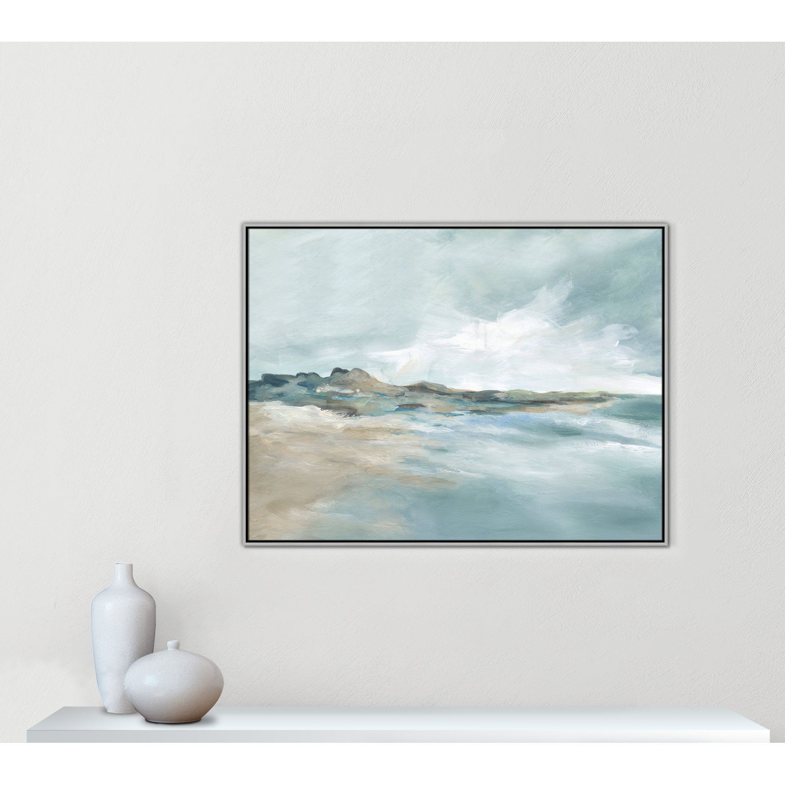 Sandpoint Print by Carol Robinson, Silver, 37.5" H x 49.5" W