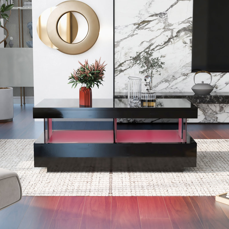 Carrelli Coffee Table with Storage, Black