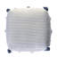 Repose-pieds 18 po gris 100% coton