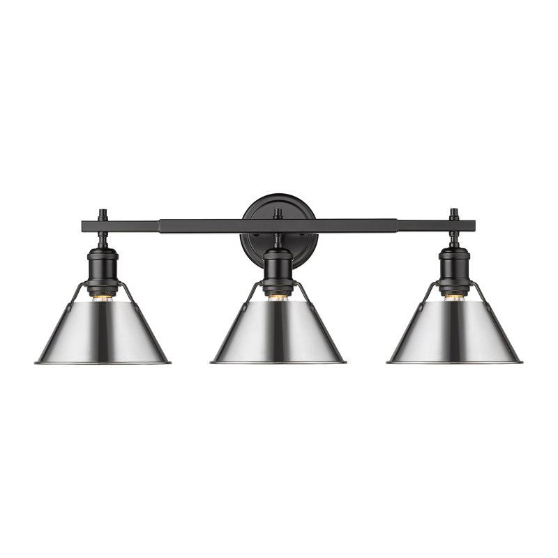 Felda 3-light fixture, Chrome, Matte Black