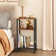 Laibah 3 Tier Moveable Small End Table, Record Player Stand with Records Shelf