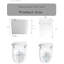 Toilette compacte sans bidet Yingze de 10 po de longueur, moins de 25 po, petite toilette, capteur de chasse d'eau automatique, siège chauffant, buse autonettoyante, veilleuse à DEL, télécommande sans fil-122811519