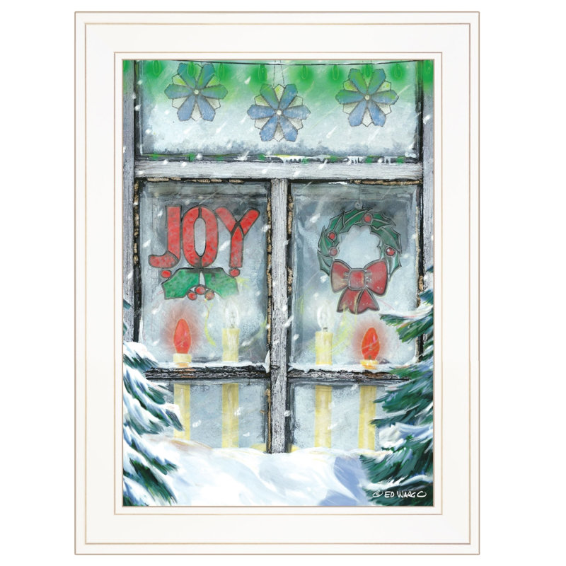 «Christmas Joy», art mural encadré pour le salon et la maison par Ed Wargo