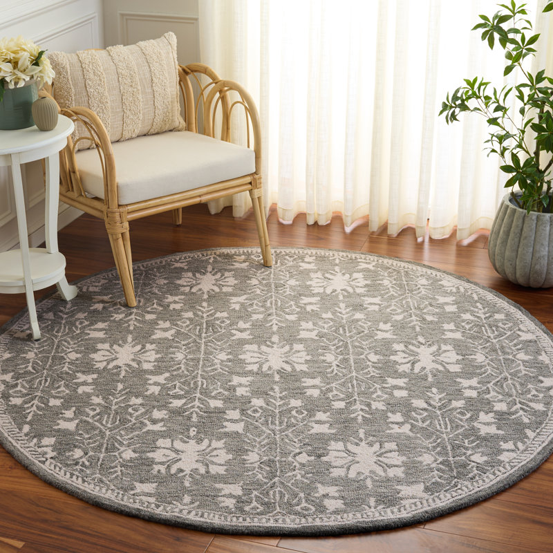 Metro 676 Hand Tufted Wool; Cotton Oriental Rug, Round 6'