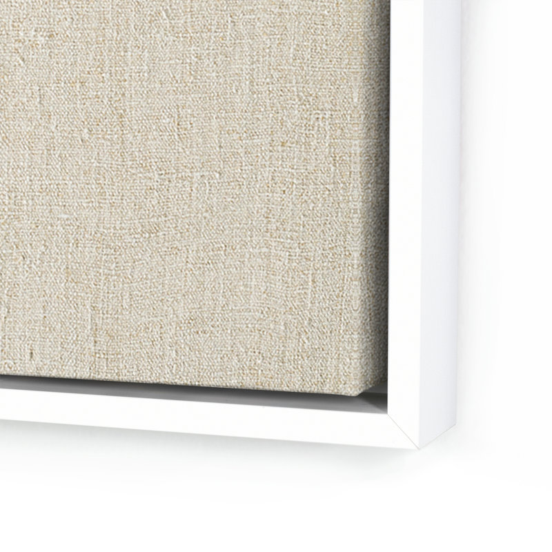 Beige No. 1 Print by Karen Covey, White/Neutral Floater Framed, 48" H x 48" W x 2" D