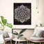 Impression sur toile noir et blanc Mandala-1381979269