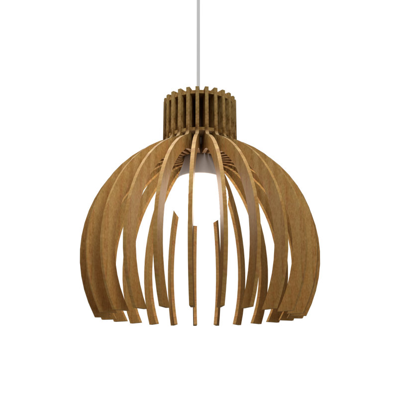 Luminaire suspendu Stecche Di Legno, H 8,58 po x l 8,39 po x P 8,39 po, Louro Freijo