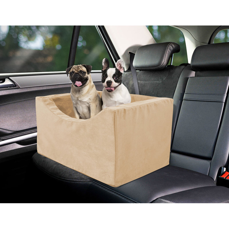 Siège d'appoint pour chien en mousse haute densité Dollie Co-Pilot, H 19 po x l 13 po x P 21 po, Chameau