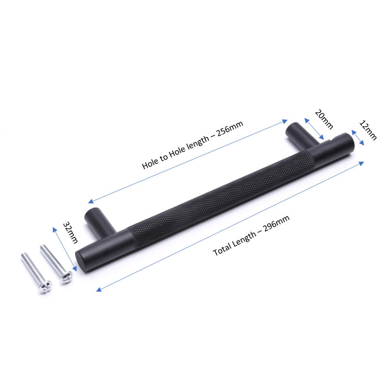 Idora 25.6 cm Centre Bar Handle, 296mm, Matt Black
