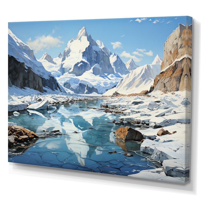Biagiano Glacier Arctic Reflections - impression, Toile tendue, H 24 po x l 32 po x P 1 po