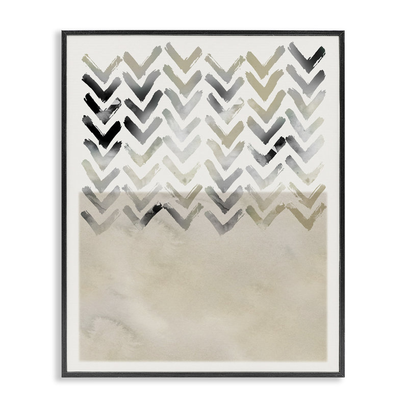 Boho, motif de flèches encadré, estampe numérique par Carol Robinson, H 30 po x l 24 po, Giclée encadrée noir minuit