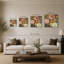 «Daises and Dahlias on Black» par Lanie Loreth - impression sur toile