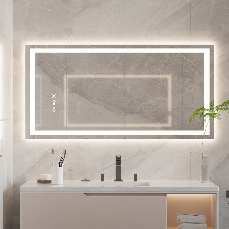 Miroir de salle de bain Azd01, Rectangle, 30 po x 24 po 