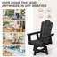 Chaise Adirondack pivotante en plastique noir PEHD-132055737