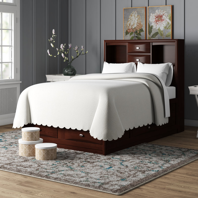 Lochian Storage Standard Bed, Espresso, Full