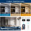 Lustre rectangulaire à 6 lumières DEL moderne en cristal à intensité variable noir-130191036-130191037