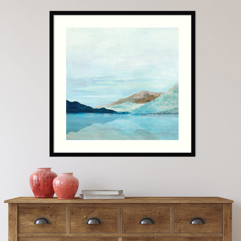 Coastal Mountains by Isabelle Z, 33" H x 33" W, Natural Framed Paper