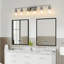 Éclairage pour meuble-lavabo 6 lumières avec abat-jour en verre transparent pour miroir de meuble-lavabo, salle de bain ou chambre à coucher-115310838-115310835