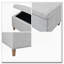 Banc de rangement rectangulaire à fermeture douce avec finition grise