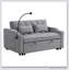 Canapé-lit futon moderne en velours avec lit gigogne, dossier inclinable réglable, coussins décoratifs et poches pour le salon, canapé-lit convertible 3-en-1-1554121185