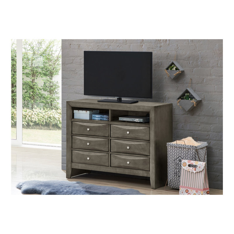 Commode média Marilla, gris, Gris