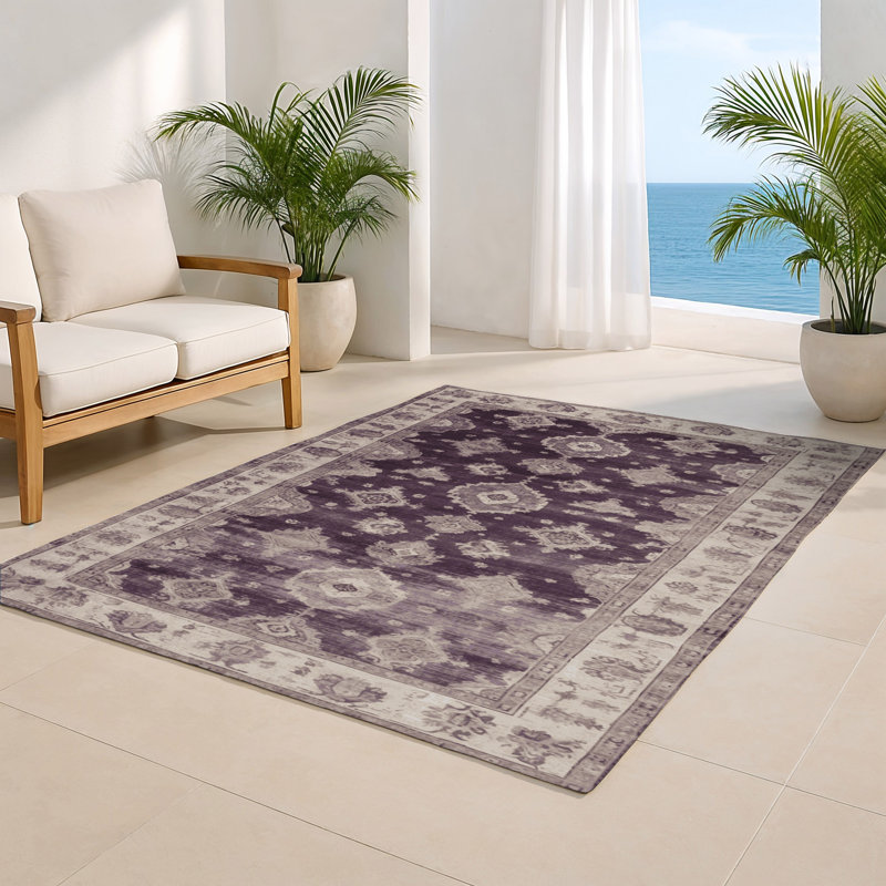 Tapis gris intérieur et extérieur surteint, Rectangle 5 pi x 7 pi