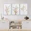 Minimal Botanical «Neutral Wildflowers Floral Art, Simple Organic Modern Wall Images, Large Encadré, Impression Giclée sur Toile, 3 pièces, ensemble de 16 x 24 x 3, 24 x 36 x 3-91874866-91874865