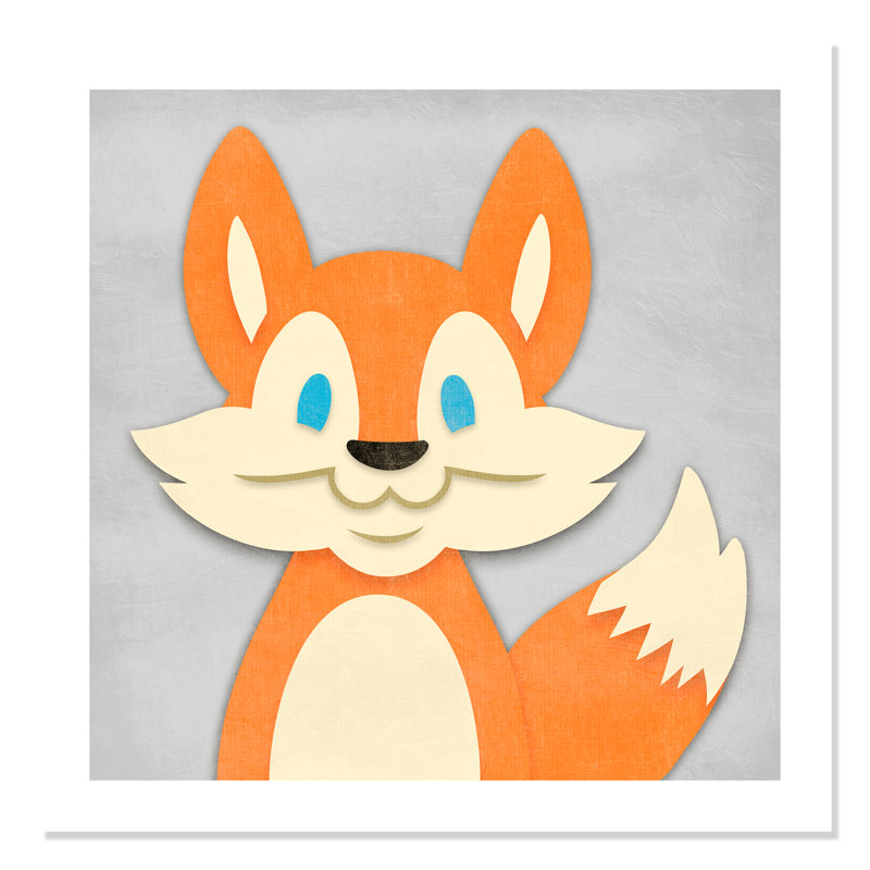 «Cheery Fox», impression sur papier, H 31 po x l 31 po x P 1 po, Papier
