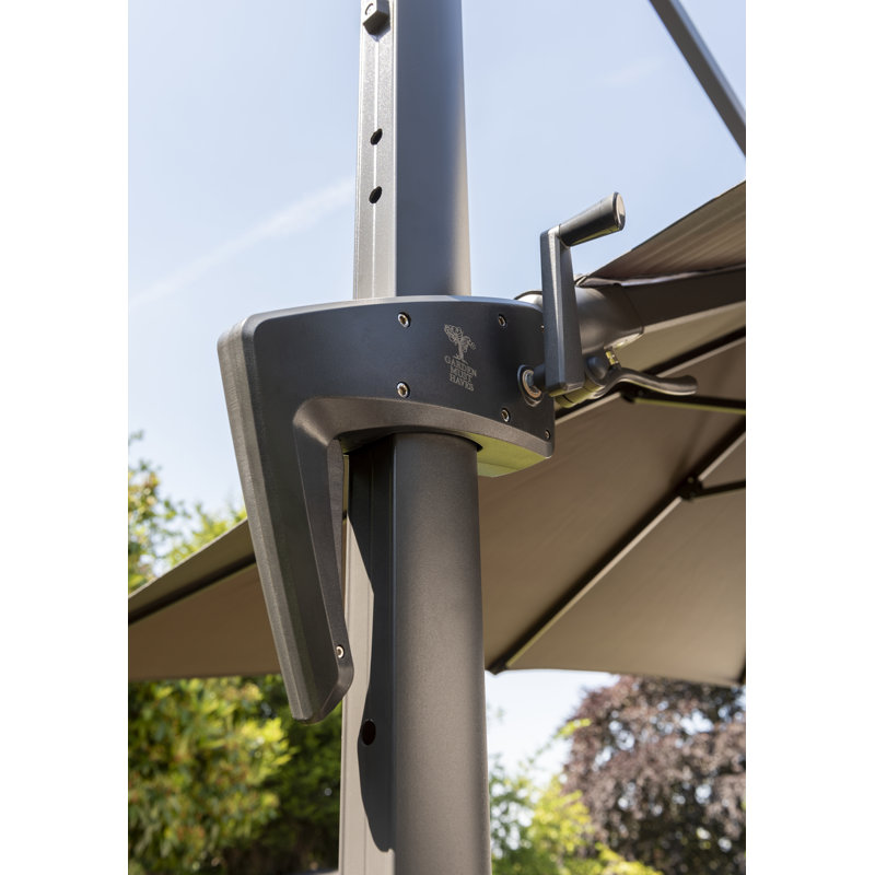 Aabid Royce Executive 3m Square Cantilever Parasol, Taupe