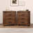 Rustic Three Drawer Reclaimed Solid Wood Farmhouse Nightstand Set Of Two-1969102729