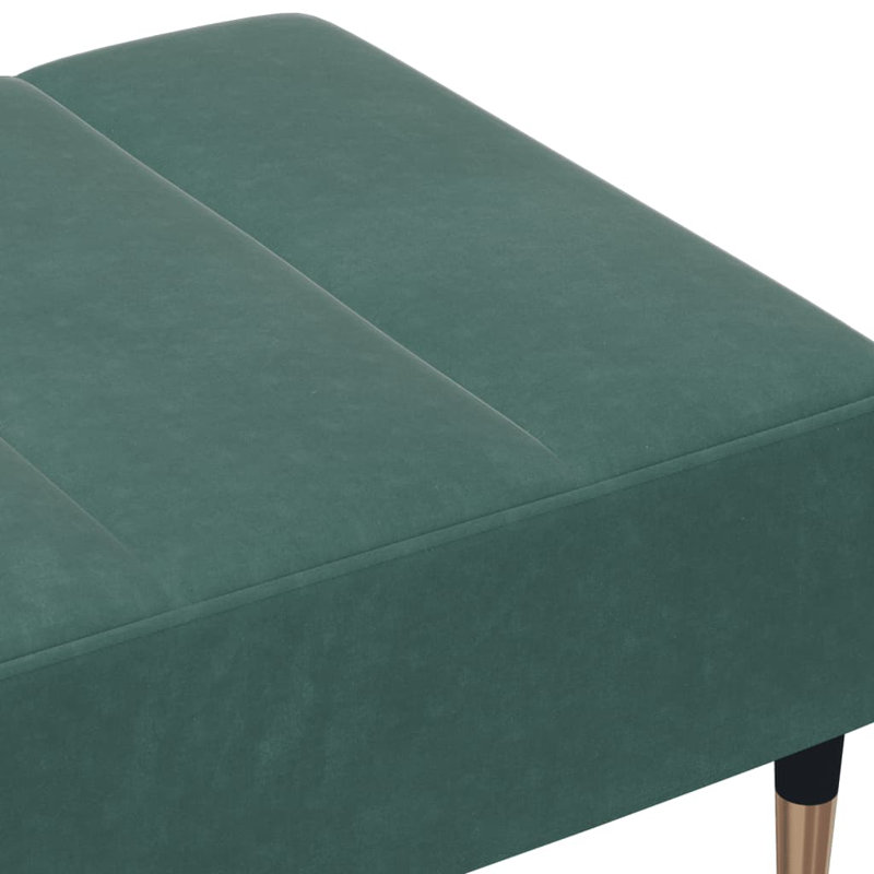 Mercer41 Footstool 30.3"X21.7"X12.2" Velvet, Dark Green