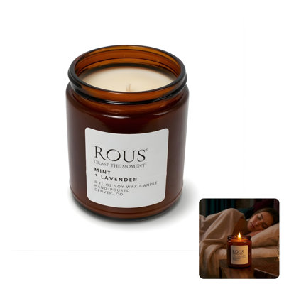 Burmese Teakwood Soy Candle – 8 oz, Hand-Poured, Clean Burn | Mint_Lavender