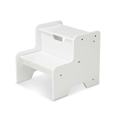 Ahlijah Wooden Step Stool - White