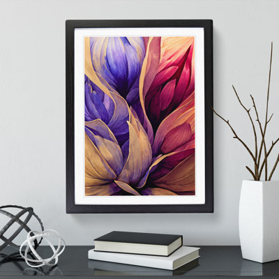 Lively Flowers Abstract - Framed Print