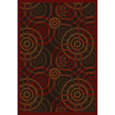 Tapis brun / rouge Whimsy Dottie