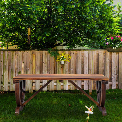 Banc de jardin en bois massif Avaani