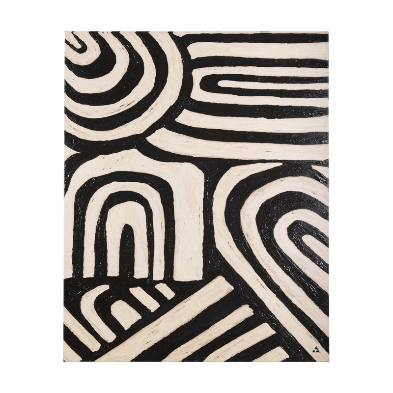 Clay Pattern II a Hand Embelished Textured Canvas, 50" H x 40" W x 1.5" D