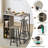 3 Piece Bar Table Set, with 2-Layer Storage Shelf-1901039978