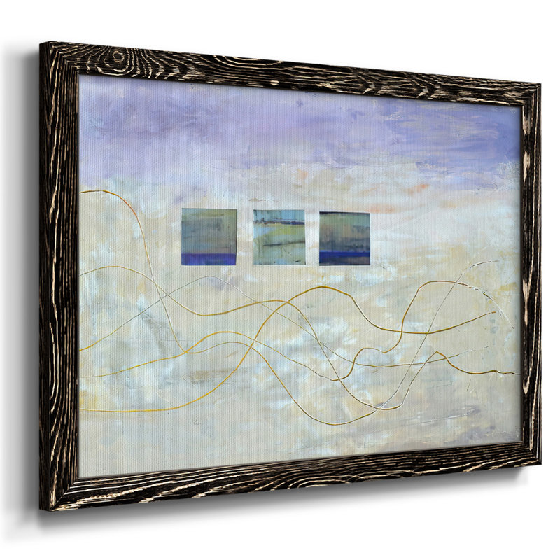 " String Windows I ", 26" H x 38" W x 1.5" D, Black