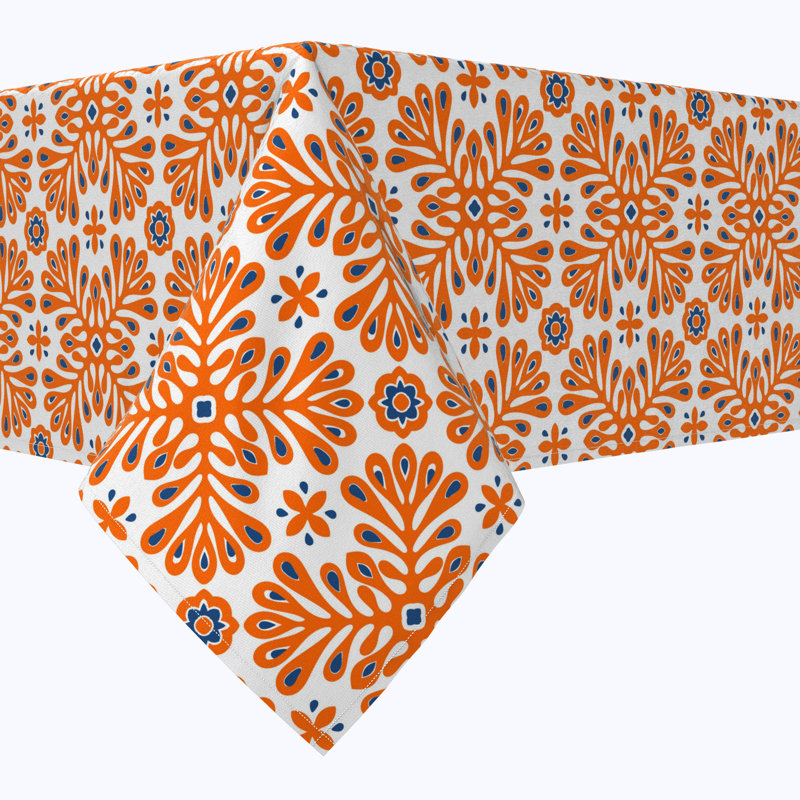 Rectangular Tablecloth, 100% Cotton, Floral 167, 104" x 60"