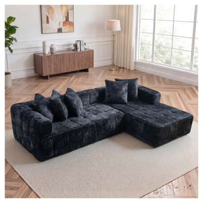 Canapé modulaire 107,9 po avec méridienne en L 107,9 po
