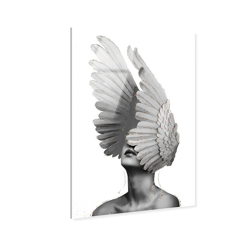 Unfurling Reversed Wings Canvas Fashion Print by Oliver Gal, 15"H x 10"W, High-Gloss Acrylic Print