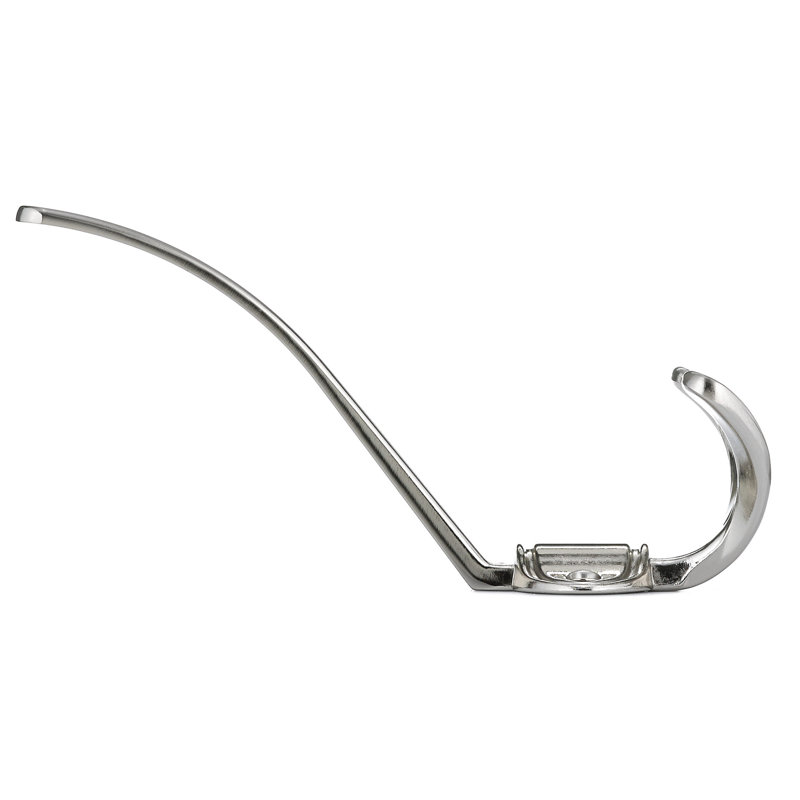 Classic Metal Wall Hook, Brushed Nickel