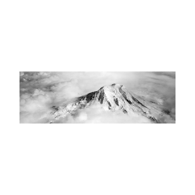 Aerial View Of A Snowcapped Mountain, Mt Rainier, Mt Rainier National Park - Wrapped Canvas Panoramic Print