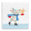Plaque murale lapin de patinage sur glace avec étoile, design par Rachel Nieman